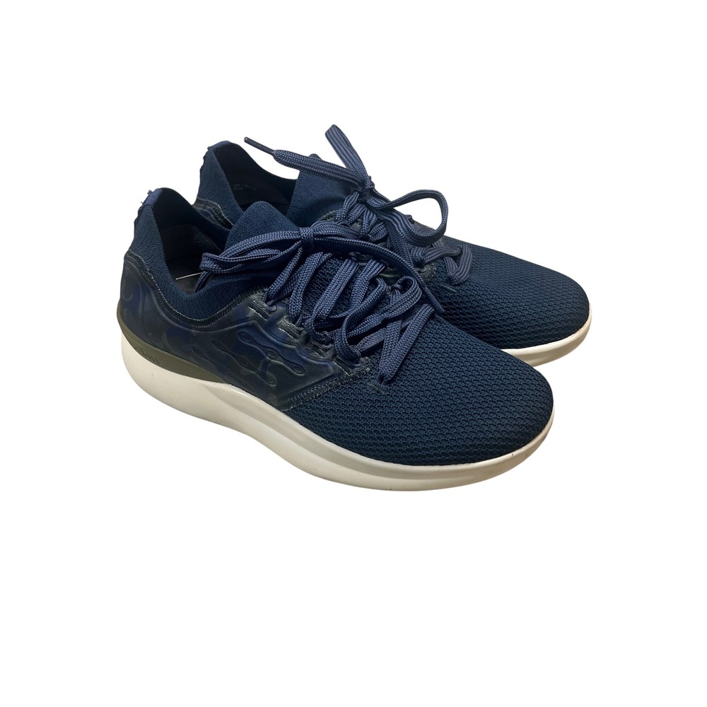 Moshn Pulse Navy Blue Knit‎ Textile Oil Slip Resistant Athletic Shoes Men's 7